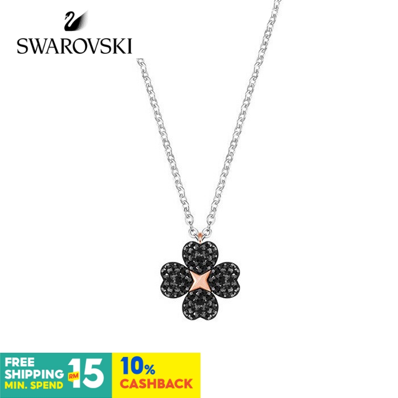 Swarovski JKMJH สร ้ อยคอโคลเวอร ์ สี ่ ใบหรูหรา Niche หญิง Clavicle Chain ของขวัญวันเกิดสําหรับแฟน