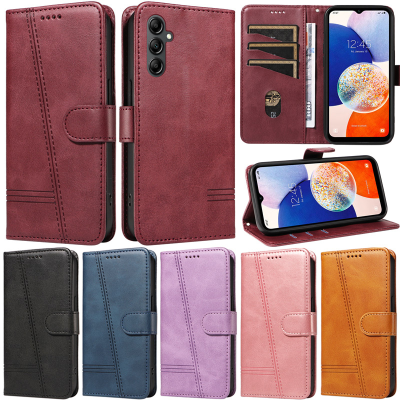 SAMSUNG หรูหราปลอกสําหรับsamsung Galaxy A06 A16 M35 5G A05s A04s A02s A03s A12 F12 M12 A32 4G A22 5G M13 5G M54 F54 5G A04 A04 A52 5G Retroกรณีหนังกรณี