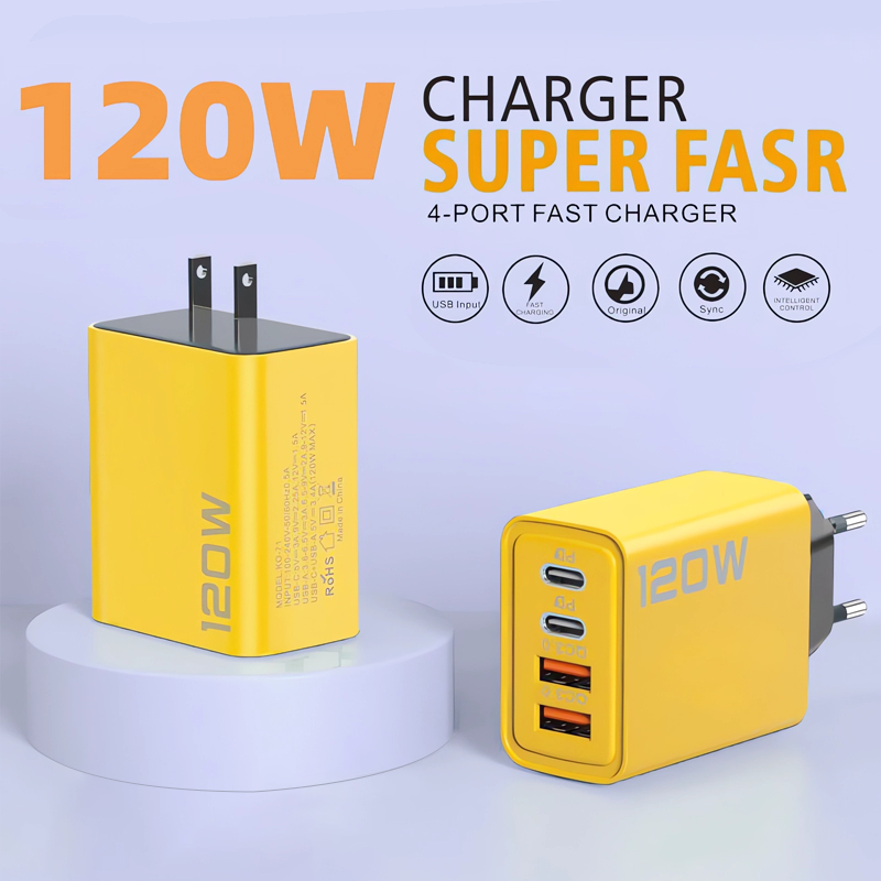 อะแดปเตอร์ชาร์จเร็ว 120W PD USB TypeC 3.0 สําหรับ Phone 14 13 12