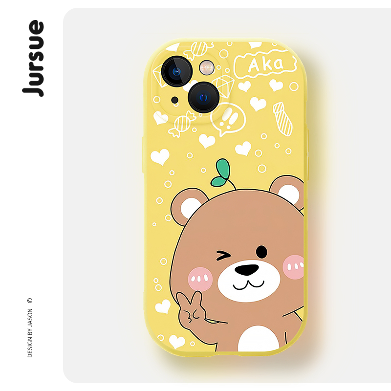 Jursue น่ารักตลกความงามกันกระแทกสําหรับ iPhone 17 16 15 14 13 12 11 Pro Max SE 2020 X XR XS ip 8 7 P