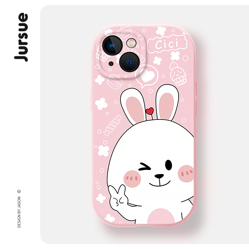 Jursue น่ารักตลกความงามกันกระแทกสําหรับ iPhone 17 16 15 14 13 12 11 Pro Max SE 2020 X XR XS ip 8 7 P
