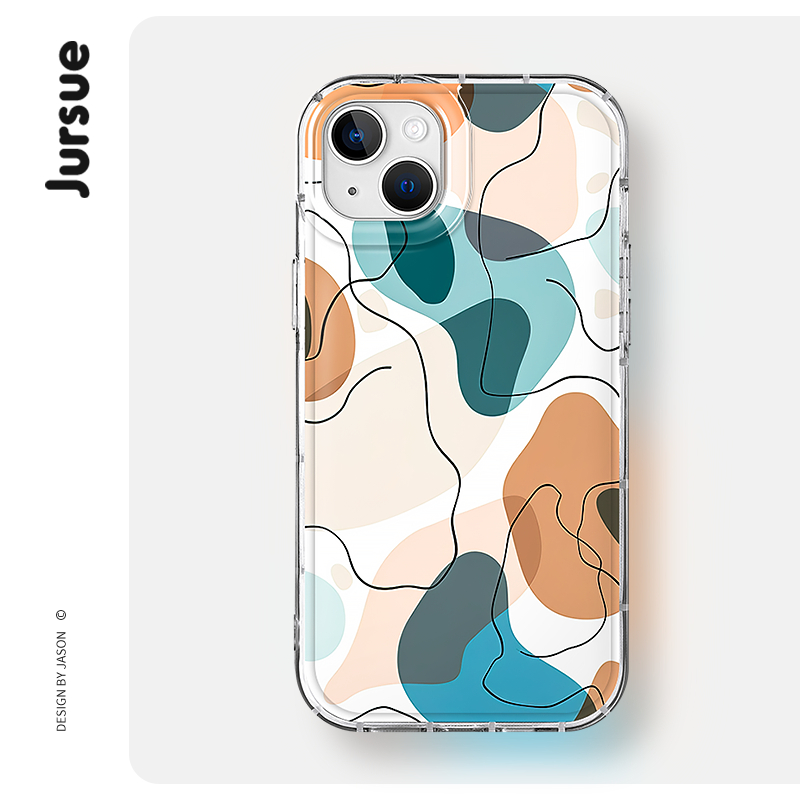 Jursue น่ารักตลกความงามกันกระแทกสําหรับ iPhone 16 15 14 13 12 11 Pro Max SE 2020 X XR XS ip 8 7 Plus
