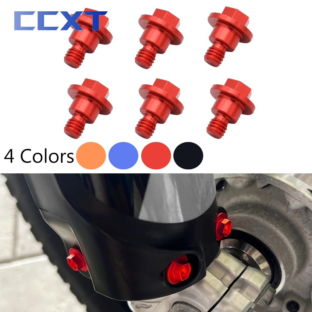 สกรูป้องกันตะเกียบหน้า M6*12 สําหรับ Yamaha YZ250F YZ450F 2008-2022 WR250F WR450F 2019-2022 KTM EXC EXCF XCF XCW SXF 6 ชิ้น