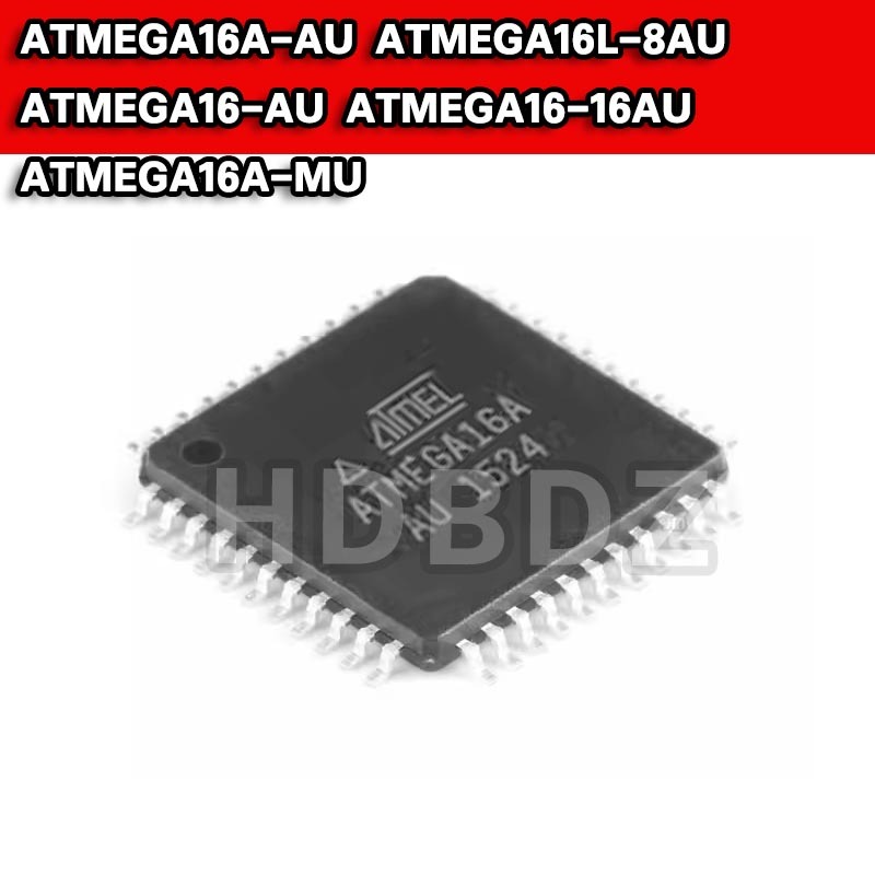 ATMEGA16A-AU QFP ATMEGA16L-8AU QFP ATMEGA16-AU ATMEGA16-16AU ATMEGA16A-MU AVR MCU ชิปไมโครคอนโทรลเลอ