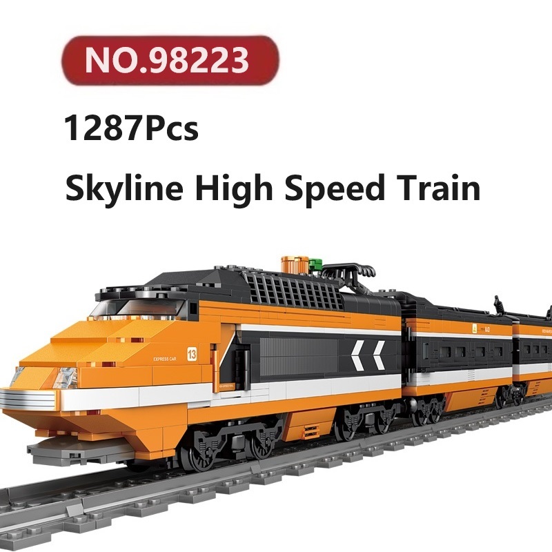✨Skyline รถไฟฟ้า ของเล่นตัวต่อ 1287ชิ้น KAZI Train โมเดลประกอบแล้ว
