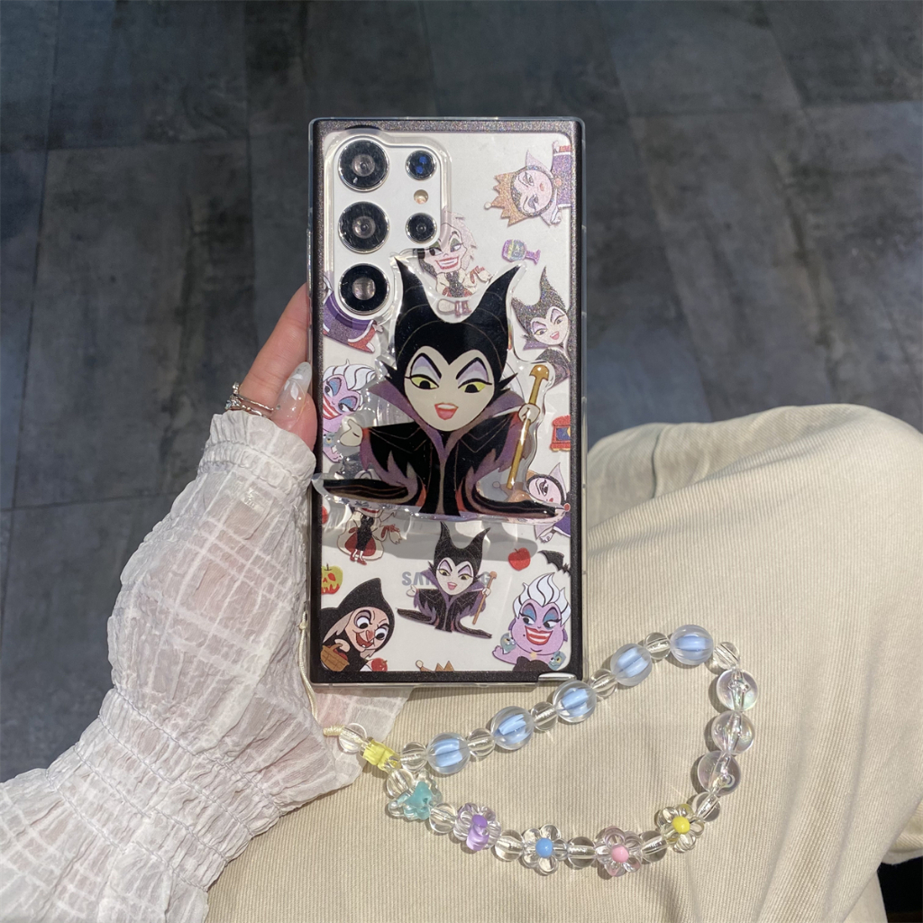 การ์ตูน สโนว์ไวท์ แม่มดเก่า วงเล็บ สร้อยข้อมือ เคส Samsung Galaxy S24 Ultra S23FE S22 S23 Ultra S21FE S20 S22 S21 S23 S24 Plus + S21Ultra S20FE Note20 Ultra Note10 Plus Lite A55 A35 A25 A15 A05 S A54 A34 A24 A14 A53 A33 ใหม่ โปร่งใส ซิลิก้าเจล นุ่ม Case