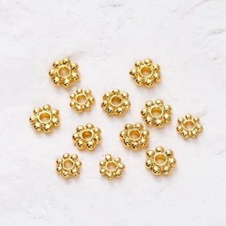St. kunkka 6 * 6 มม.100 ชิ ้ นเกล ็ ดหิมะรูปร ่ างโลหะผสมลูกปัดปะเก ็ นลูกปัดแยกสําหรับ DIY สร ้ อยข ้ อมือลูกปัดสร ้ อยคอ