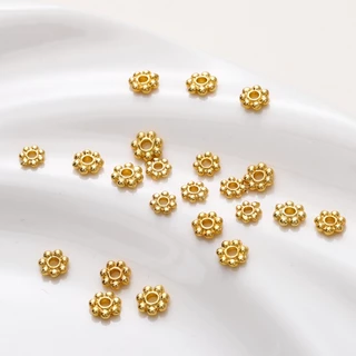 St. kunkka 6 * 6 มม.100 ชิ ้ นเกล ็ ดหิมะรูปร ่ างโลหะผสมลูกปัดปะเก ็ นลูกปัดแยกสําหรับ DIY สร ้ อยข ้ อมือลูกปัดสร ้ อยคอ