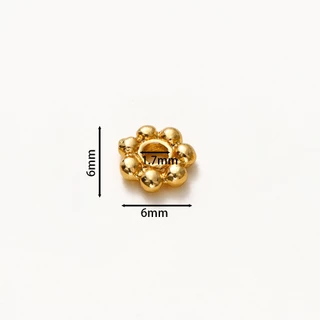 St. kunkka 6 * 6 มม.100 ชิ ้ นเกล ็ ดหิมะรูปร ่ างโลหะผสมลูกปัดปะเก ็ นลูกปัดแยกสําหรับ DIY สร ้ อยข ้ อมือลูกปัดสร ้ อยคอ