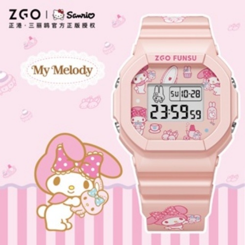 💥พร้อมส่ง💥ZGO x Sanrio Melody น่ารักนาฬิกาข้อมืออิเล็กทรอนิกส์ สําหรับผู้หญิง  นาฬิกาเด็ก นักเรียนมัธยมต้นมอบของขวัญ 8611
