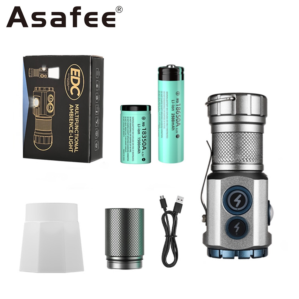 Asafee F235-X EDC ไฟฉาย 3 * P35 + RPG พวงกุญแจไฟ LED แบบพกพา Ultra Bright Mini ไฟฉายโคมไฟ 1850/18650 แบตเตอรี่กันน้ํา IPX66