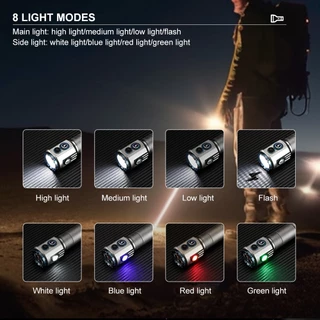 Asafee F235-X EDC ไฟฉาย 3 * P35 + RPG พวงกุญแจไฟ LED แบบพกพา Ultra Bright Mini ไฟฉายโคม 1850/18650 แบตเตอรี่กันน้ํา IPX66