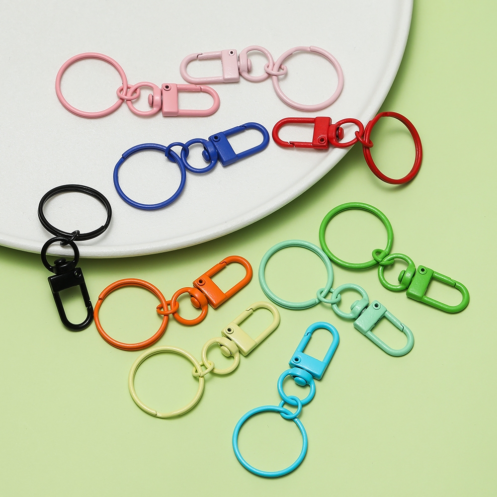 St.Kunkka 5 ชิ้นชุดพวงกุญแจตะขอแตรสีลูกกวาด, อุปกรณ์งานฝีมือแหวนกุญแจ DIY, ของขวัญน่ารักสําหรับสาวผู้หญิง - ชุดทําเครื่องประดับ - รูปที่ 3