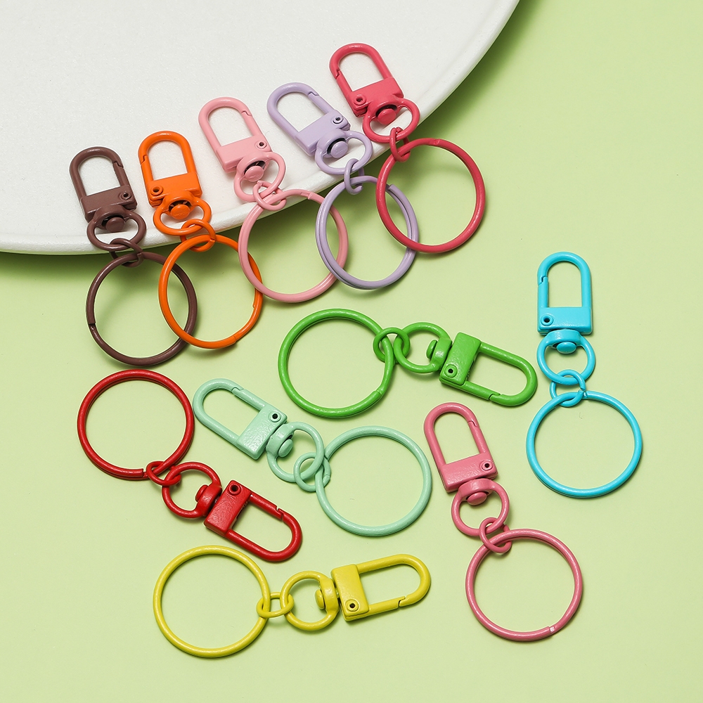 St.Kunkka 5 ชิ้นชุดพวงกุญแจตะขอแตรสีลูกกวาด, อุปกรณ์งานฝีมือแหวนกุญแจ DIY, ของขวัญน่ารักสําหรับสาวผู้หญิง - ชุดทําเครื่องประดับ - รูปที่ 6