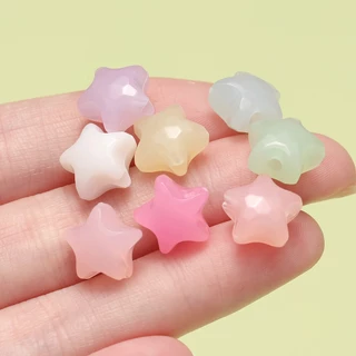 St.kunkka 10/20 ชิ้นลูกปัดอะคริลิคดาวห้าแฉกสําหรับ DIY สร้อยข้อมือลูกปัดลูกปัดอะคริลิค
