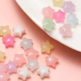 St.kunkka 10/20 ชิ้นลูกปัดอะคริลิคดาวห้าแฉกสําหรับ DIY สร้อยข้อมือลูกปัดลูกปัดอะคริลิค