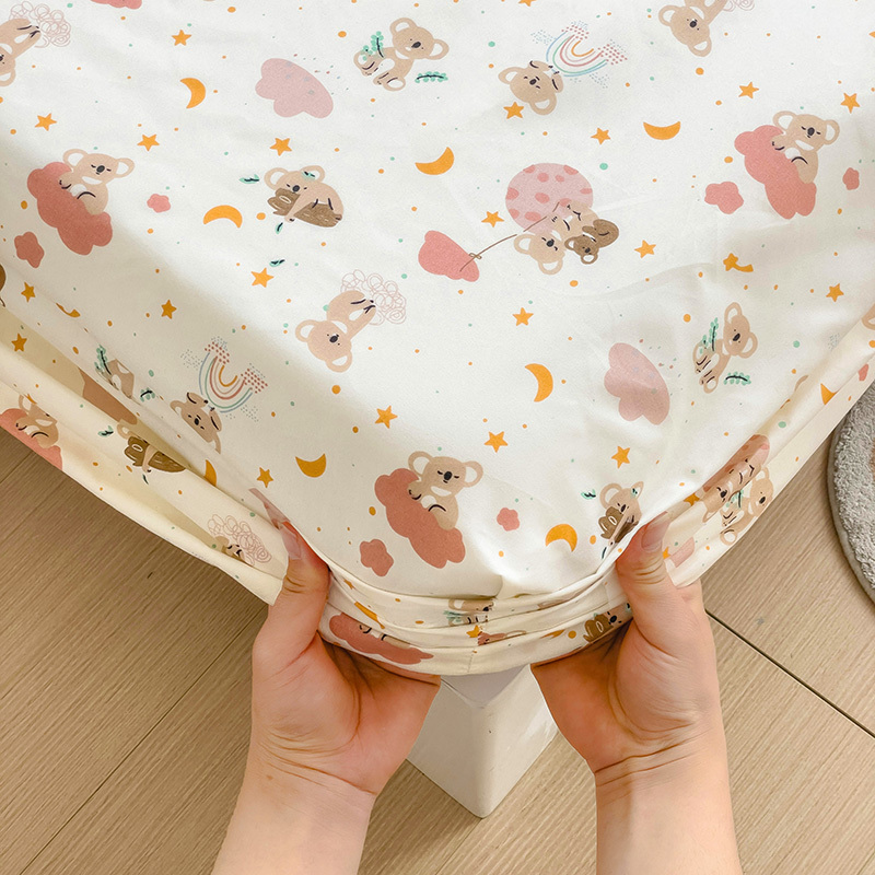 ผ้าปูที่นอน​6ฟุต 3ฟุต ​5ฟุต ผ้าปู ผ้าปูรัดมุม ผ้ารองกันเปื้อน ดอกไม้ น่ารัก การ์ตูน เฮลโลคิตตี้/Monster University/โดนัท single - รูปที่ 5