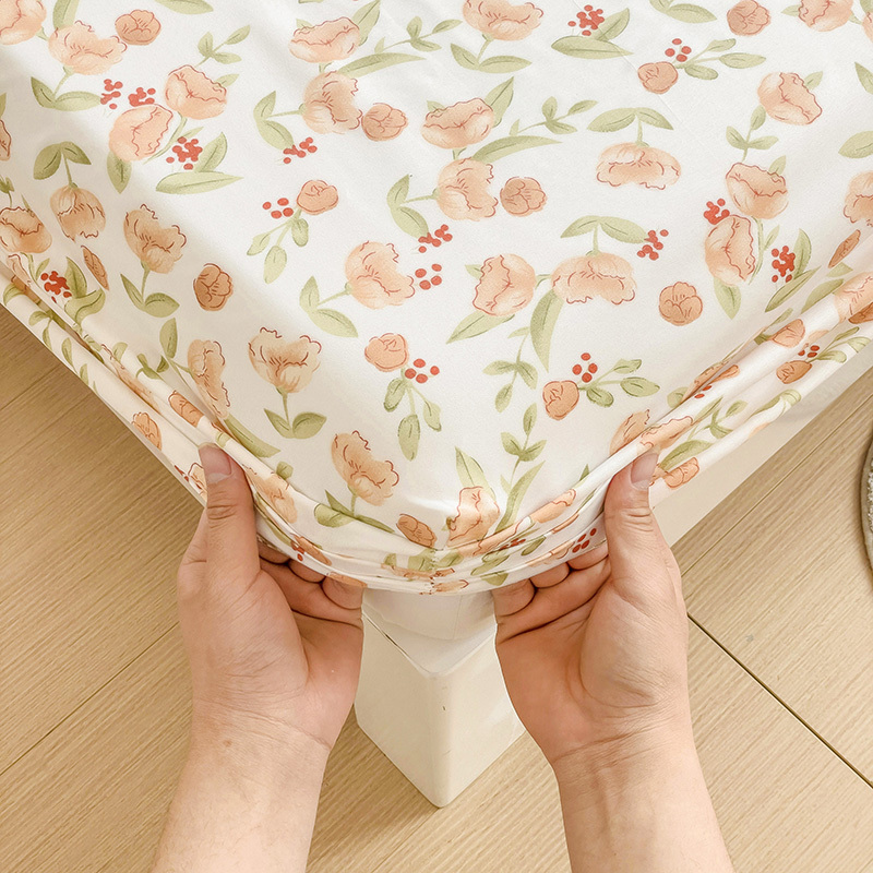 ผ้าปูที่นอน​6ฟุต 3ฟุต ​5ฟุต ผ้าปู ผ้าปูรัดมุม ผ้ารองกันเปื้อน ดอกไม้ น่ารัก การ์ตูน เฮลโลคิตตี้/Monster University/โดนัท single - รูปที่ 6