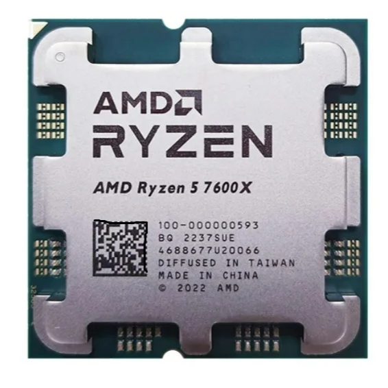ยี่ห้อใหม่จํานวนมาก Ryzen Ryzen 5 7600X R5 7600X 4.7 GHz 6-Core 12 ด้าย PCIE 5.0 105W CPU โปรเซสเซอร