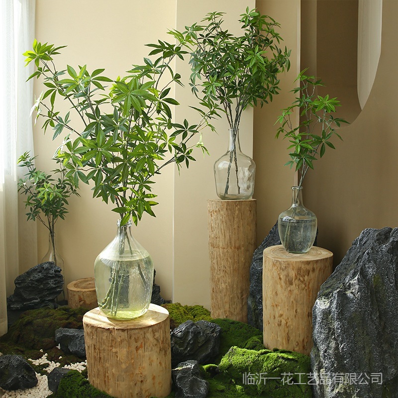 ม้าเมาไม้ดอกไม้ประดิษฐ์เครื่องประดับตกแต่งแขวนนาฬิกาใบการจัดดอกไม้ในร่มการจัดสวนพืชสีเขียวดอกไม้ประดิษฐ์สาขาประดิษฐ์