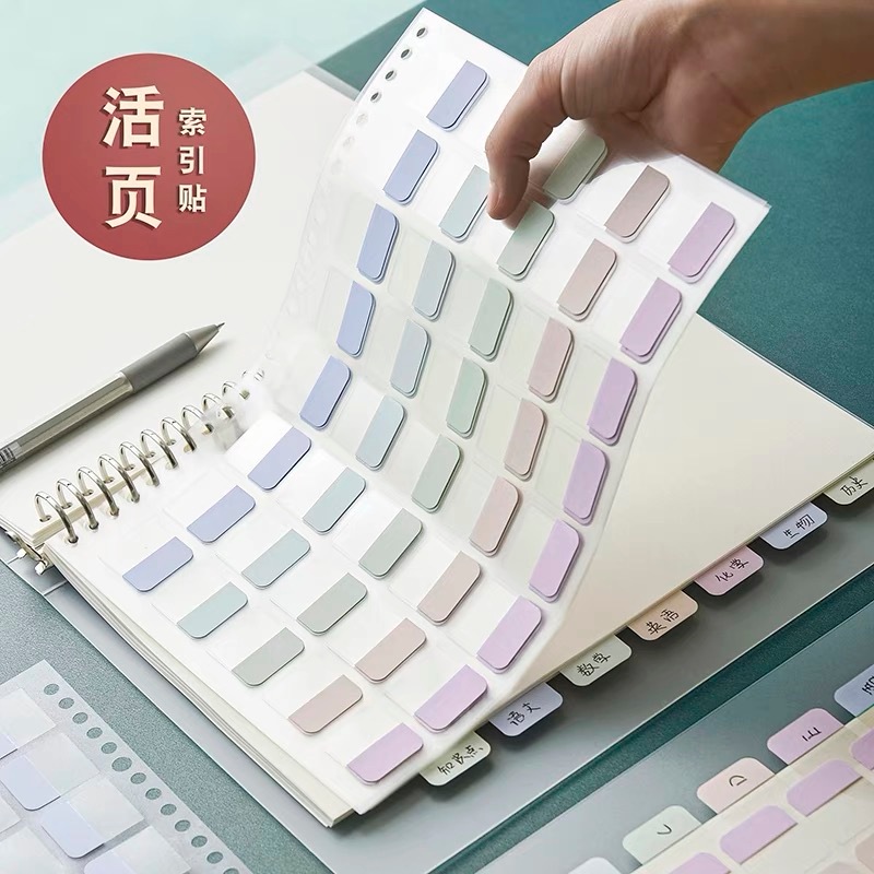 สติ๊กเกอร์ดัชนีสไตล์ INS Macaron Sticky Notes Notebook Pagination Label Sticky Notes สกัด Sticky Note