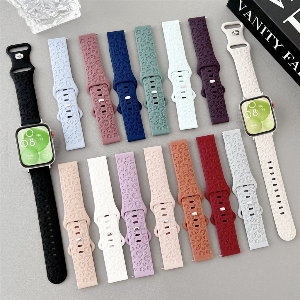 Imprint Leopard Watch Strap Compatible For Huawei Watch Fit 3 สาย Replacement Huawei watch Fit 4 สาย