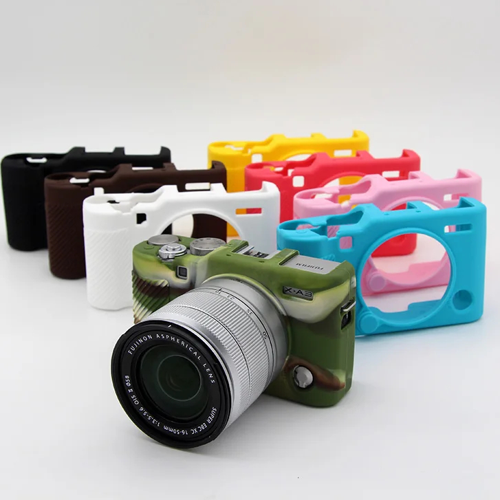 สําหรับ Fuji XA5 XA20 Fujifilm XA3 X-A3 XA10 X-A10 กล้องยางซิลิโคนกรณีป้องกันร่างกาย