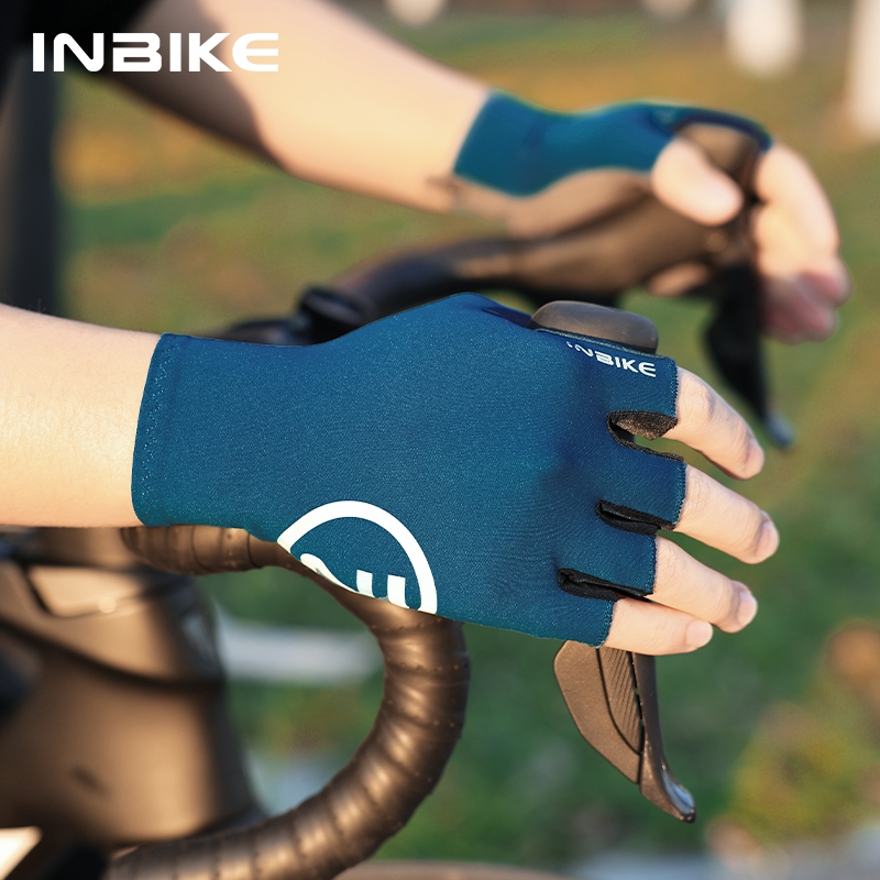 INBIKE ถุงมือปั่นจักรยาน, ถุงมือจักรยานเสือภูเขาผู้ชายฤดูร้อน, แผ่นเจล, ถุงมือจักรยานเสือหมอบ, อุปกรณ์ปั่นจักรยาน