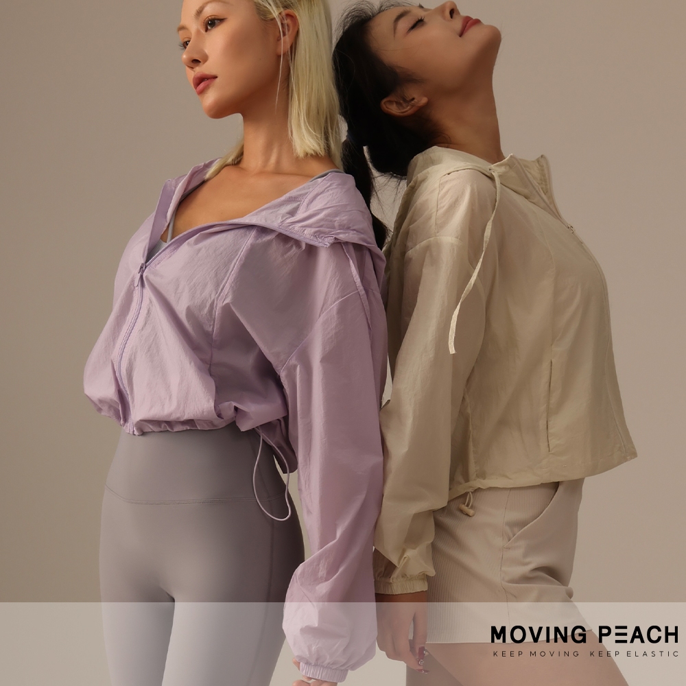 MOVING PEACH ผู้หญิงแจ็คเก็ตป้องกันรังสียูวีน้ําหนักเบา Windbreaker Jacket Breathable UPF 50 + ขี่จักรยานกลางแจ้งกีฬา Sun Protection Hoodie BSL - รูปที่ 4