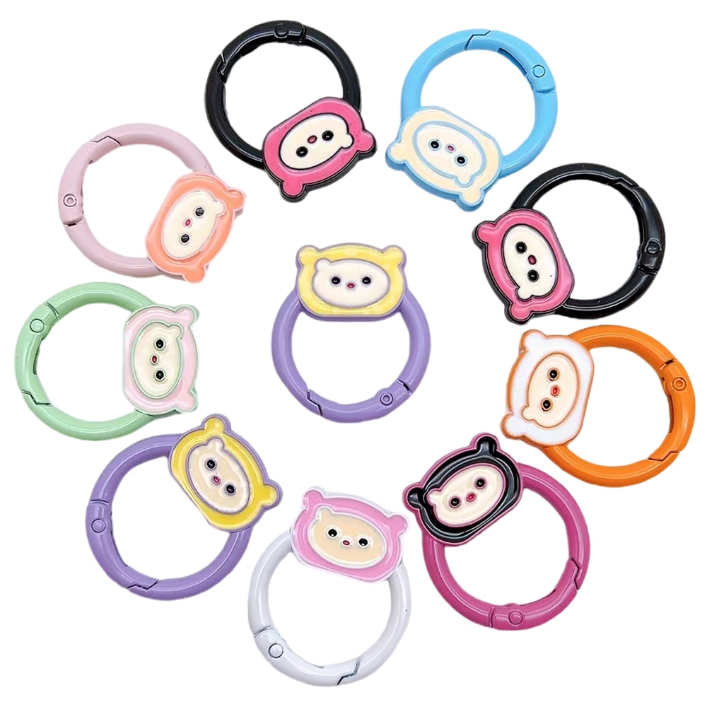 1 pcs Matte สีเบเกอรี่สีหมีรูปร่างกุ้งก้ามกราม Claspsps ตะขอ Key Chain ป้าย Connector Fit เครื่องประดับทํา DIY อุปกรณ์เสริม