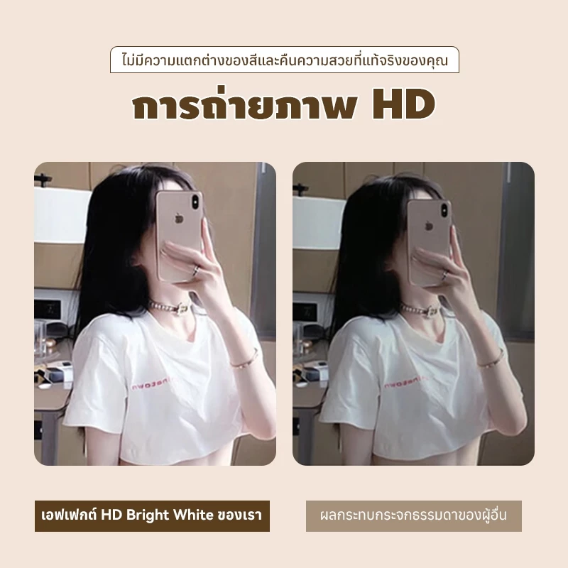 MOOM กระจกเต็มตัว ขนาดจริง 170/180CM ร่างกายเต็มรูปแบบ กระจกยาว พร้อมขาตั้ง สามารถแขวนผนัง thumbnail 3