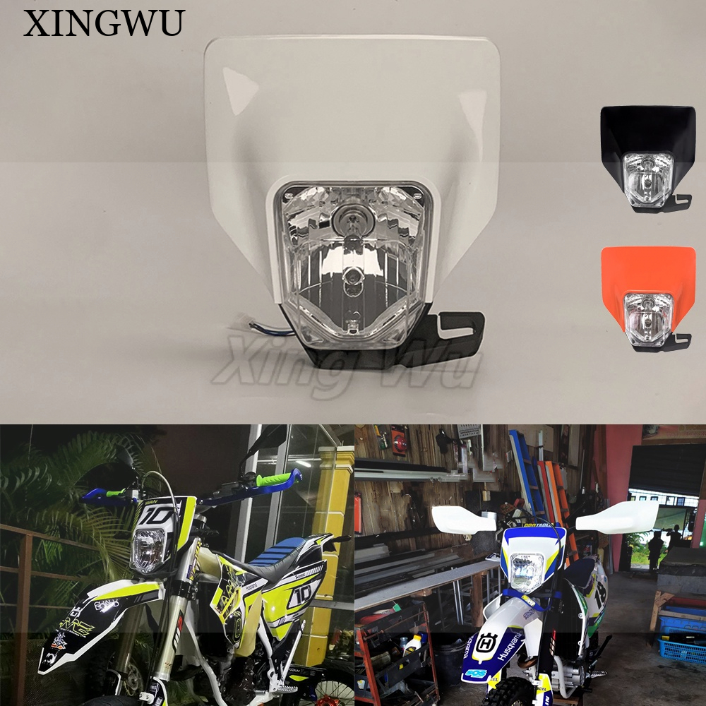 XINGWU หน้ากากไฟหน้ารถจักรยานยนต์สําหรับ สําหรับ KTM Husqvarna EXC EXCF SXF SX XC XCF TC TE FE วัตถุประสงค์ทั่วไป