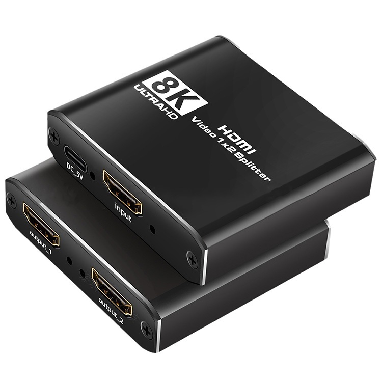 Hdmi2.1 Splitter 8K60hz/4K120hz/1080P240hz HD 1 ใน 2 สําหรับ PS4/ PS5/ คอมพิวเตอร ์