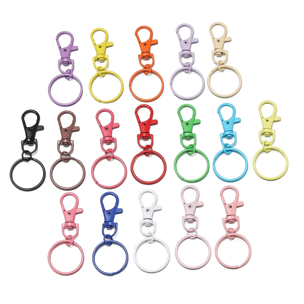 St. kunkka 10 ชิ้น 25 มม. พวงกุญแจสีลูกกวาดพร้อมพวงกุญแจสําหรับอุปกรณ์เสริมพวงกุญแจ DIY