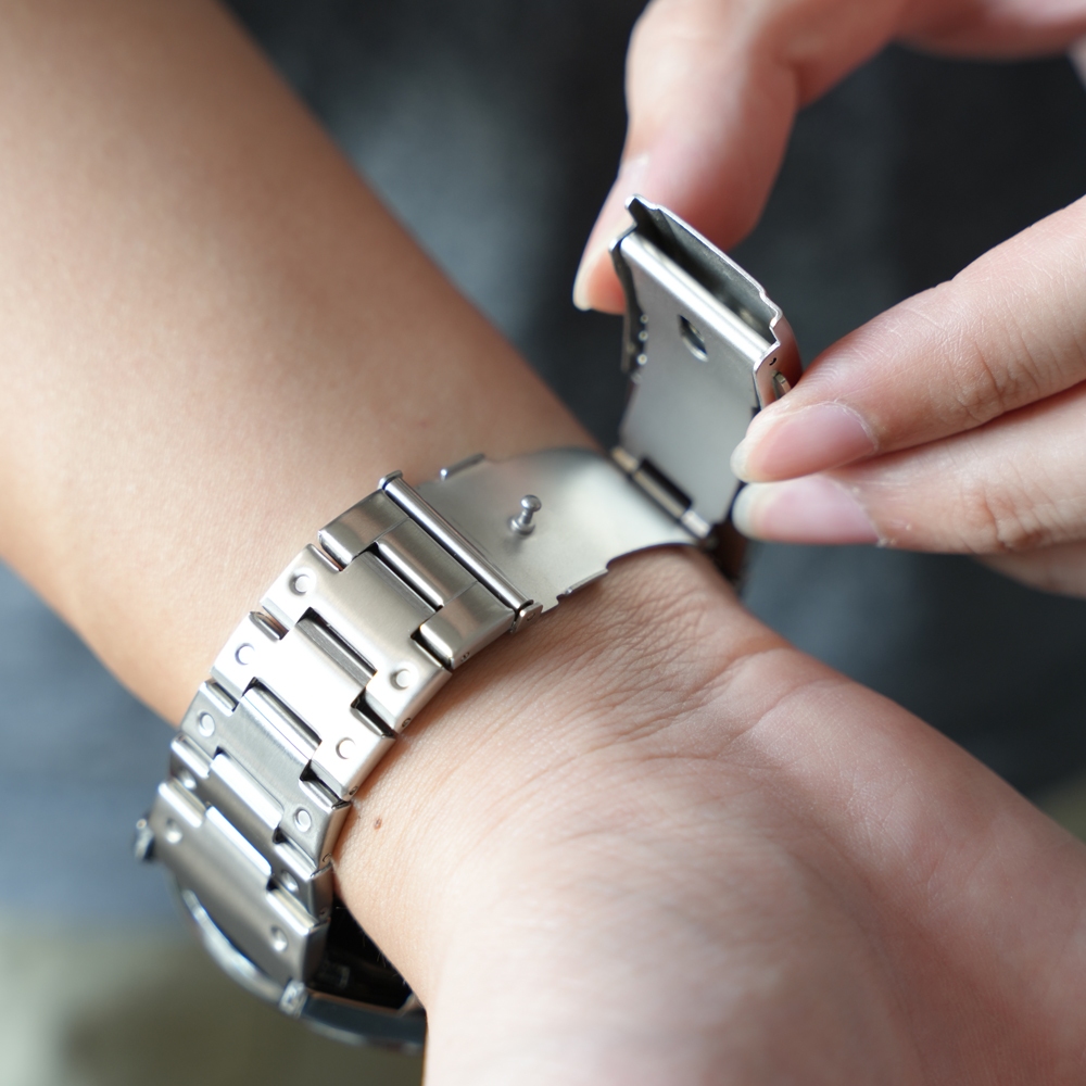 สายสแตนเลสโลหะสําหรับนาฬิกา Huawei Fit3 สายนาฬิกา G-SHOCK สไตล์สายโลหะเต็มรูปแบบสําหรับ Huawei Fit 3 เคสป้องกันปรับเปลี่ยน PC Hard Case + ฟิล์มแก้วป้องกันหน้าจอ