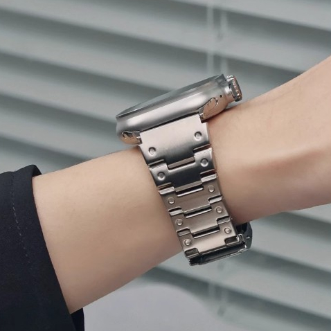 สายสแตนเลสโลหะสําหรับนาฬิกา Huawei Fit3 สายนาฬิกา G-SHOCK สไตล์สายโลหะเต็มรูปแบบสําหรับ Huawei Fit 3 เคสป้องกันปรับเปลี่ยน PC Hard Case + ฟิล์มแก้วป้องกันหน้าจอ