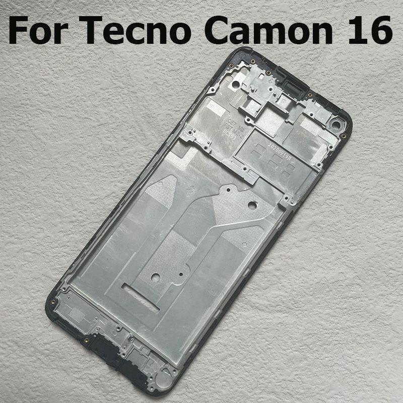 ใหม ่ สําหรับ Tecno Camon 16 CE7 ด ้ านหน ้ าหน ้ าจอ LCD กรอบฝาครอบ Bezel แผ ่ นอะไหล ่
