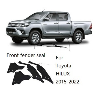 ซีลบังโคลนหน้าสําหรับ Toyota FORTUNER HILUX 2016-2023 Splash Shield Mud Flaps Guards Fender Liners ยาง