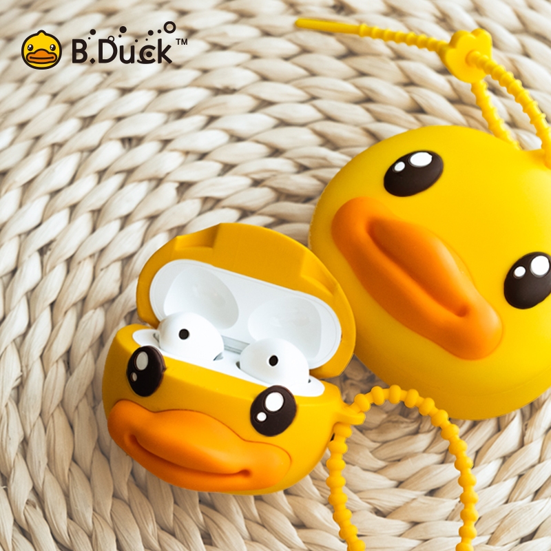 B.duck เป็ดน้อยสีเหลืองซีรีส์คลาสสิกเคสหูฟังซิลิโคนสามมิติ airpods 3 สามารถกลับกระเป๋าหูฟัง