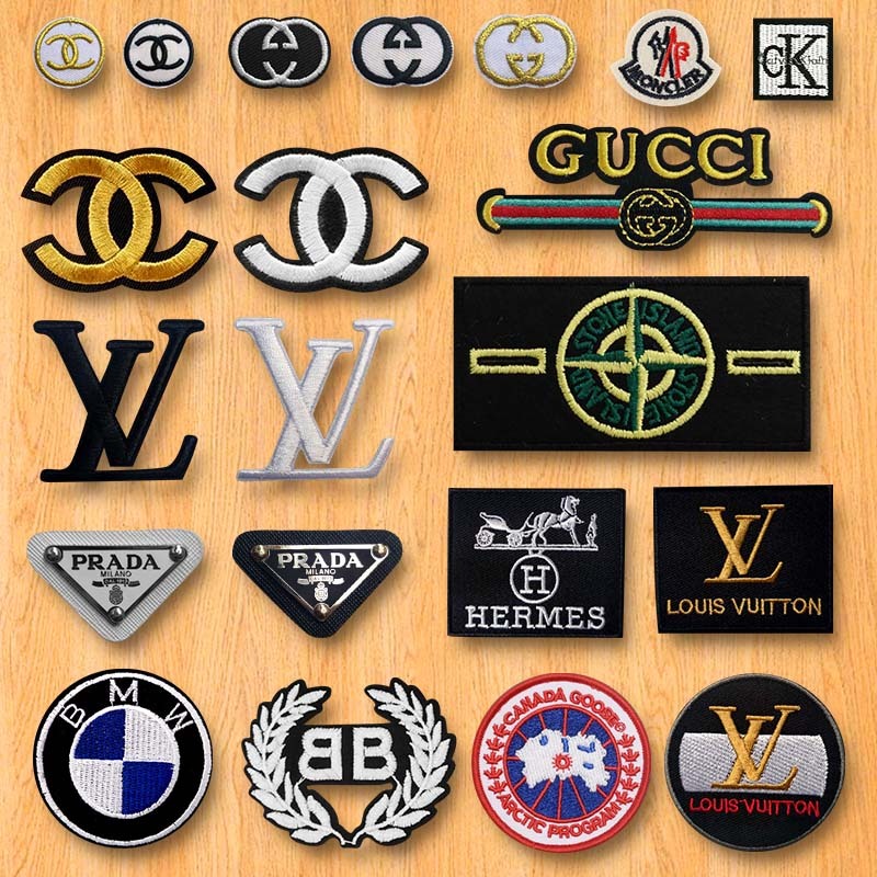 แฟชั่นแบรนด์หรูโลโก้ - แพทช์เหล็กบน 1 ชิ้นมินิ DIY เย็บบนเหล็กบนป้ายแพทช์ปัก (44 รูปแบบ)