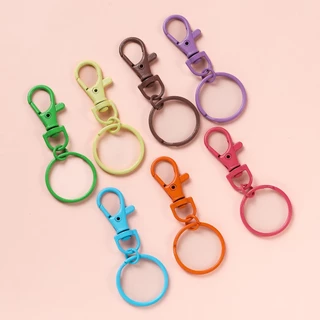 St. kunkka 10 ชิ้น 25 มม. พวงกุญแจสีลูกกวาดพร้อมพวงกุญแจสําหรับอุปกรณ์เสริมพวงกุญแจ DIY