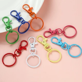 St. kunkka 10 ชิ้น 25 มม. พวงกุญแจสีลูกกวาดพร้อมพวงกุญแจสําหรับอุปกรณ์เสริมพวงกุญแจ DIY
