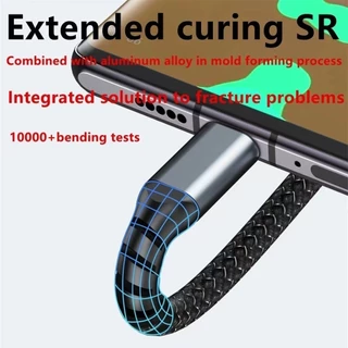 สายชาร์จ 100W LED แบบใส ชาร์จเร็ว สําหรับ Android Huwei HG 3-in-1
