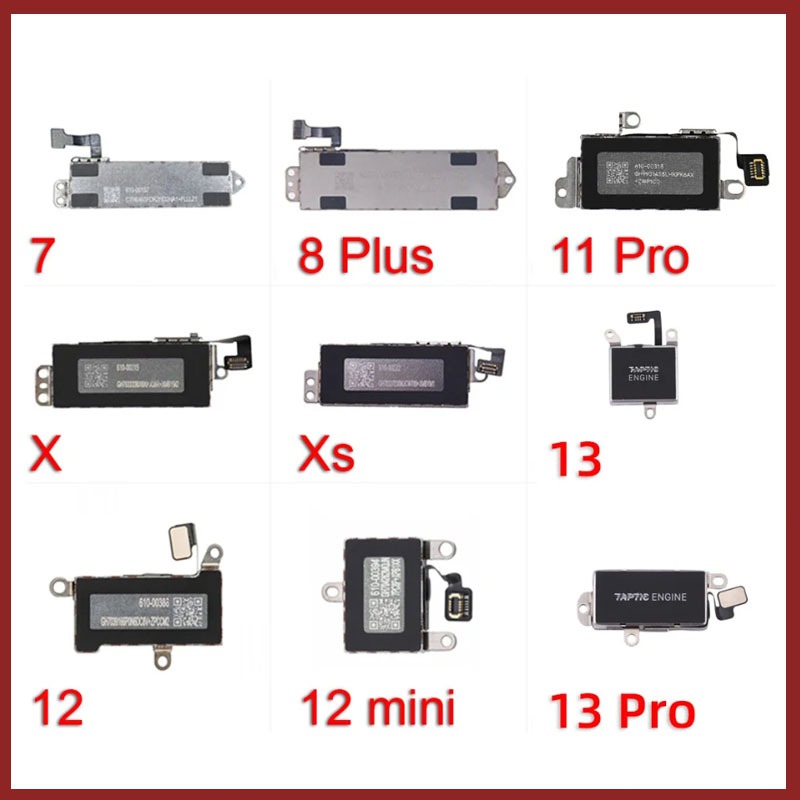 มอเตอร์vibrator FlexสําหรับiPhone X XR Xs 11 12 13 14 15 plus Pro Max mini SE2 อะไหล่ซ่อมโทรศัพท์