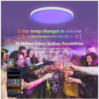 Amiluo ไฟเพดาน LED 30CM 24W สมาร์ท WiFi RGBCW Tuya Alexa กันน้ำ