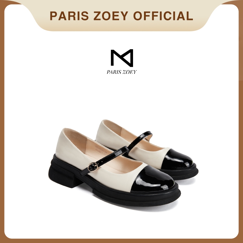 Paris Zoey Mary Jane รองเท้า รองเท้าส้นสูงแบบสบาย ๆ หนา แต่เพียงผู้เดียว น่ารัก ป้องกันการบดเท้า