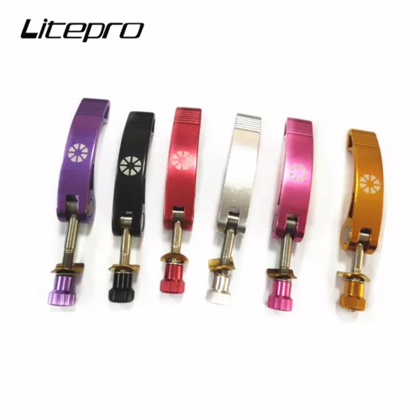 Litepro จักรยานพับ 412 หัวหลอด Quick Release สกรูจับโพสต ์ 37 40 ซม.ด ้ านบน Tube Rod QR อะไหล ่ จักรยาน
