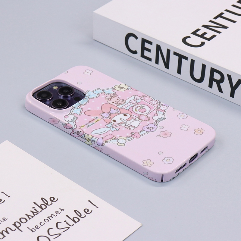 ใช้งานร่วมกับสําหรับiphone 15 14 13 12 11 Pro Max X XR Xs Max 8 7 6s Plus SE 2020 น่ารักการ์ตูนMelodyกล้องป้องกันกันกระแทกปกหลังkapm