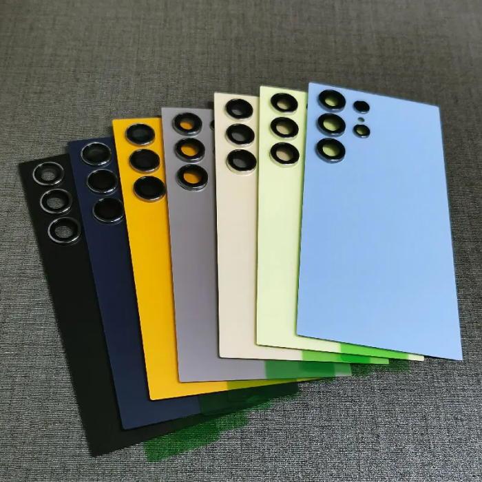 สําหรับ Samsung Galaxy S24 Ultra S928B ฝาหลังแบตเตอรี่ประตูกระจกด้านหลังเปลี่ยนกรณีพร้อมเลนส์กล้อง