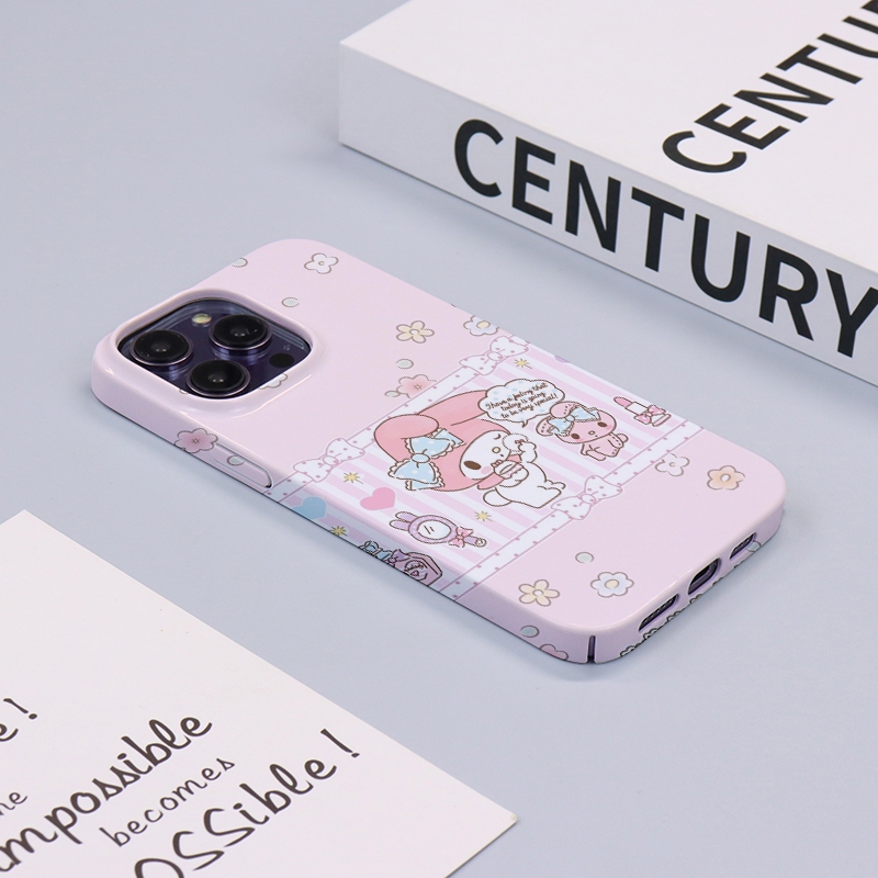 สําหรับiphone 15 14 13 12 11 Pro Max X XR Xs Max 8 7 6s Plus SE 2020 น่ารักการ์ตูนMelodyกล้องป้องกันกันกระแทกปกหลังffbm – โปรปัง
